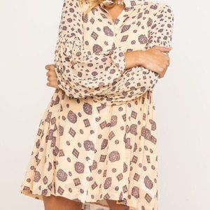 Free People Cream Mini Dress